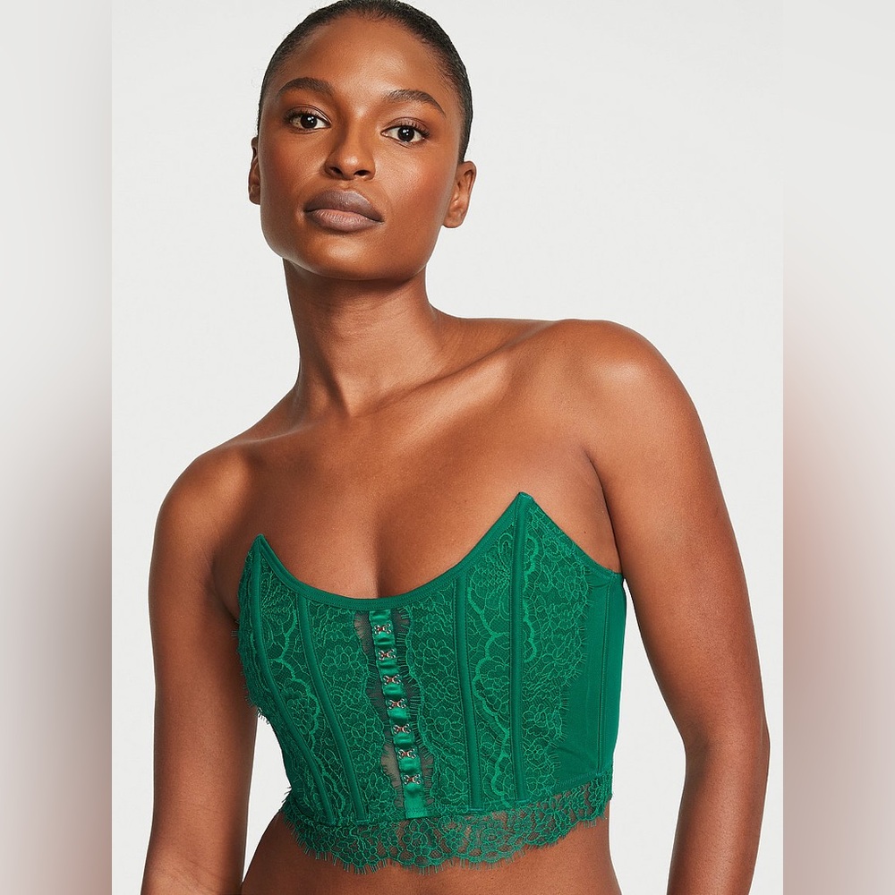 Victoria's Secret Emerald Lace Bandeau